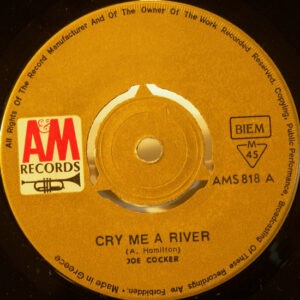 Joe Cocker ‎– Cry Me A River / The Letter (Used Vinyl)