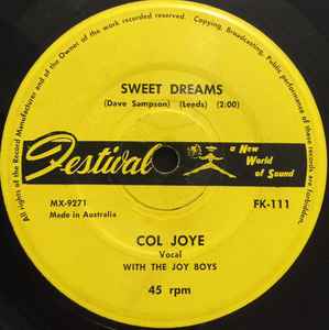 Col Joye With The Joy Boys ‎– Sweet Dreams