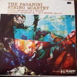 Ravel / Debussy, The Paganini String Quartet ‎– Quartet In F Major / Quartet No. 1 In G Minor, Opus 10 (Used Vinyl)