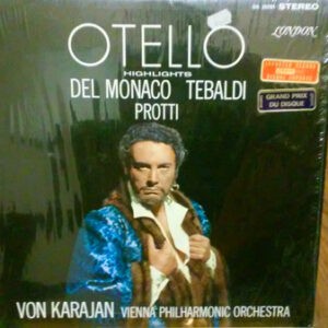 Herbert von Karajan, Giuseppe Verdi, The Chorus Of The Vienna State Opera, Wiener Philharmoniker, Mario del Monaco ‎– Otello Highlights (Used Vinyl)