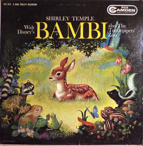 Shirley Temple With The Tootlepipers ‎– Walt Disney's Bambi Also The Tootlepipers' Zoo (Used Vinyl)