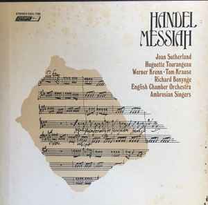 Handel : The Ambrosian Singers, English Chamber Orchestra, Richard Bonynge ‎– Messiah (Used Vinyl)