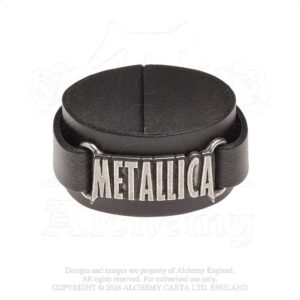 Metallica Logo Leather Bracelet