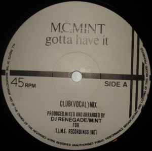 M.C. Mint ‎– Gotta Have It (Used Vinyl)