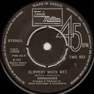 Commodores ‎– Slippery When Wet (Used Vinyl) (7")
