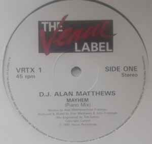 DJ Alan Matthews ‎– Mayhem (Used Vinyl) (12")