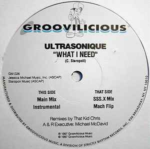 Ultrasonique ‎– What I Need (That Kid Chris Remixes) (Used Vinyl) (12")