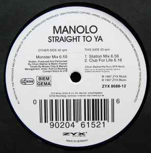 Manolo ‎– Straight To Ya (Used Vinyl) (12")