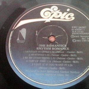 The Romantics ‎– Rhythm Romance (Used Vinyl)