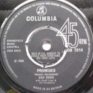 Ken Dodd With Geoff Love & His Orchestra ‎– Promises (Used Vinyl) (7'')