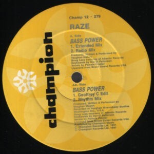 Raze ‎– Bass Power (Used Vinyl) (12'')