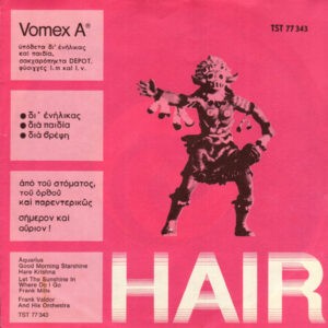 Frank Valdor And His Orchestra ‎– Hair (Used Vinyl) (7'')