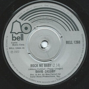 David Cassidy ‎– Rock Me Baby (Used Vinyl) (7'')