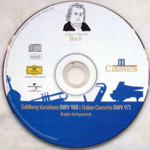 Johann Sebastian Bach - Ralph Kirkpatrick ‎– Goldberg Variations BWV 988 / Italian Concerto BWV 971 (Used CD)