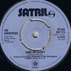 The Sandpipers ‎– Hang On Sloopy (Used Vinyl) (7'')