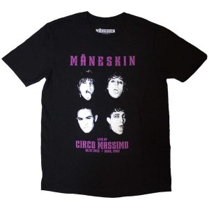 Maneskin Unisex T-Shirt: Live At Circo Massimo 2022 Faces