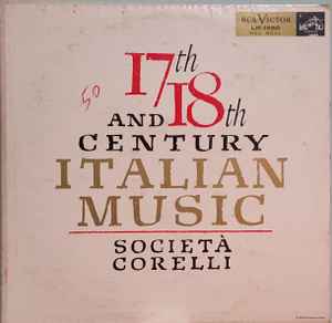 Società Corelli ‎– 17th And 18th Century italian Music (Used Vinyl)